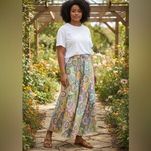 Johnny Was Kiki 100% Silk Skirt Size XXL NWT